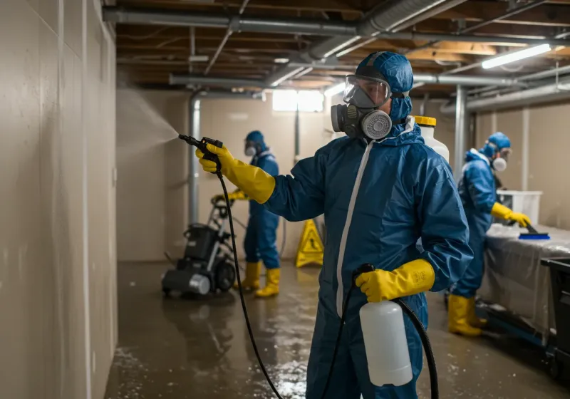 Basement Sanitization and Antimicrobial Treatment process in Barstow Heights, CA